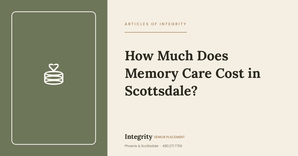 How Much Does Memory Care Cost in Scottsdale?
